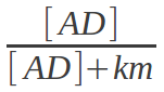 Equation for AD binding ADase