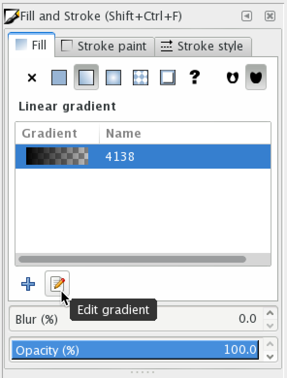 The edit gradient button