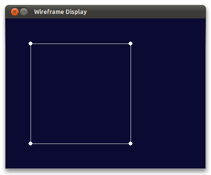 Pygame screen showing a cube end on