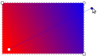 Example of changing the angle of a gradient