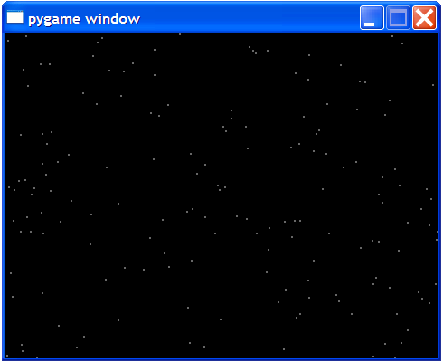 Simulation starts with dust randomly scattered.